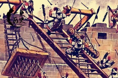 古代打仗遇到攻城时，守城士兵不推倒梯子反而扔石头和木桩的原因是什么？