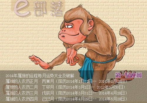 2014年属猴的运程每月运势大全及破解